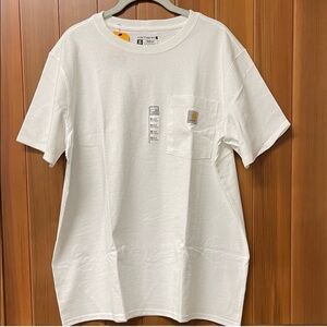 Carhartt Women's Loose Fit Heavyweight White Pocket T-Shirt XL NWT